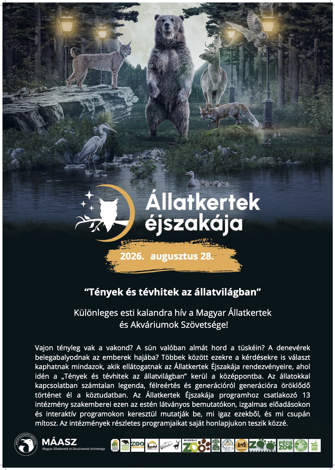 Állatkertek Éjszakája - “Tények és tévhitek az állatvilágban”