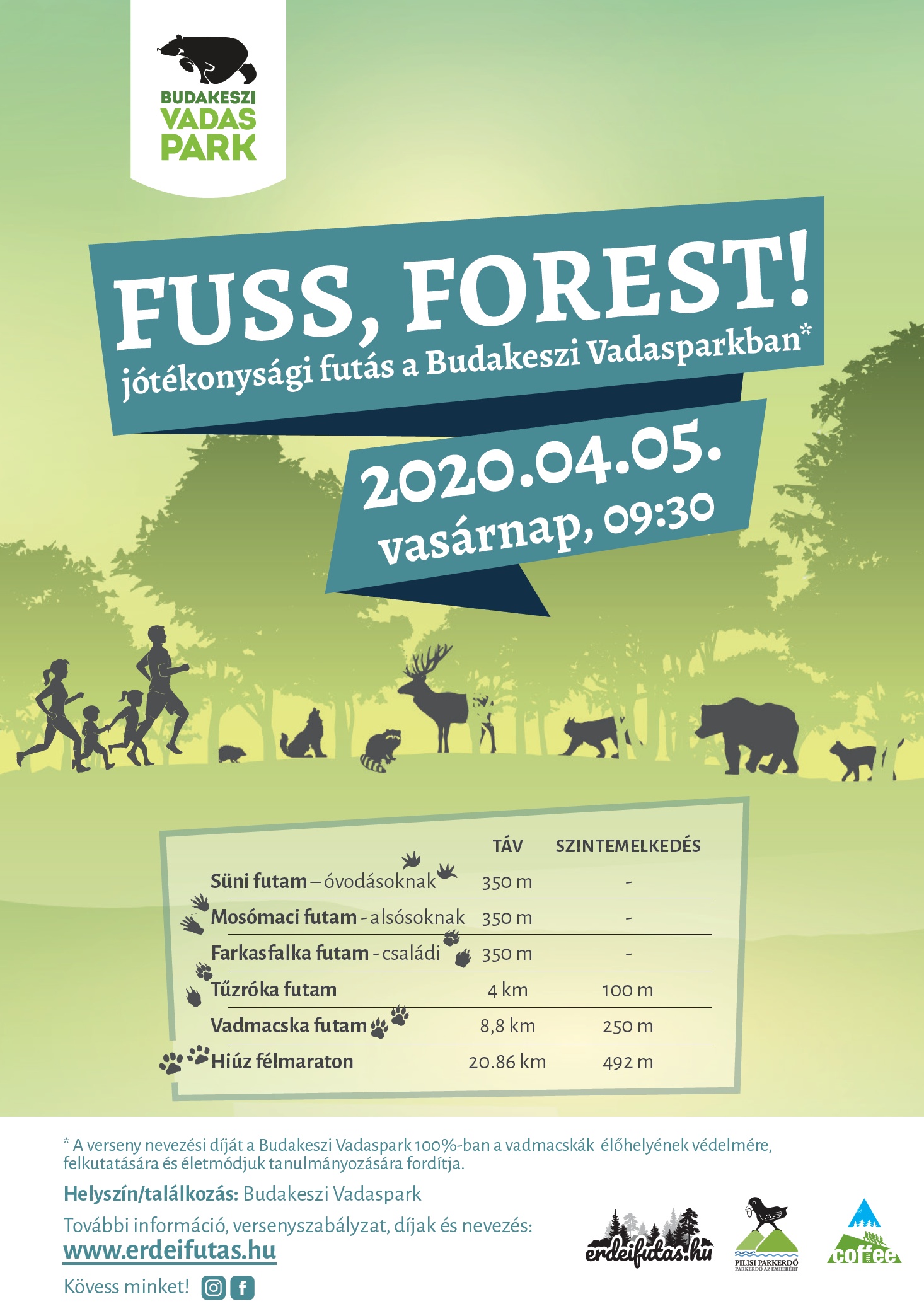 Fuss Forest! - Jótékonysági futóverseny a Budakeszi Vadasparkban 