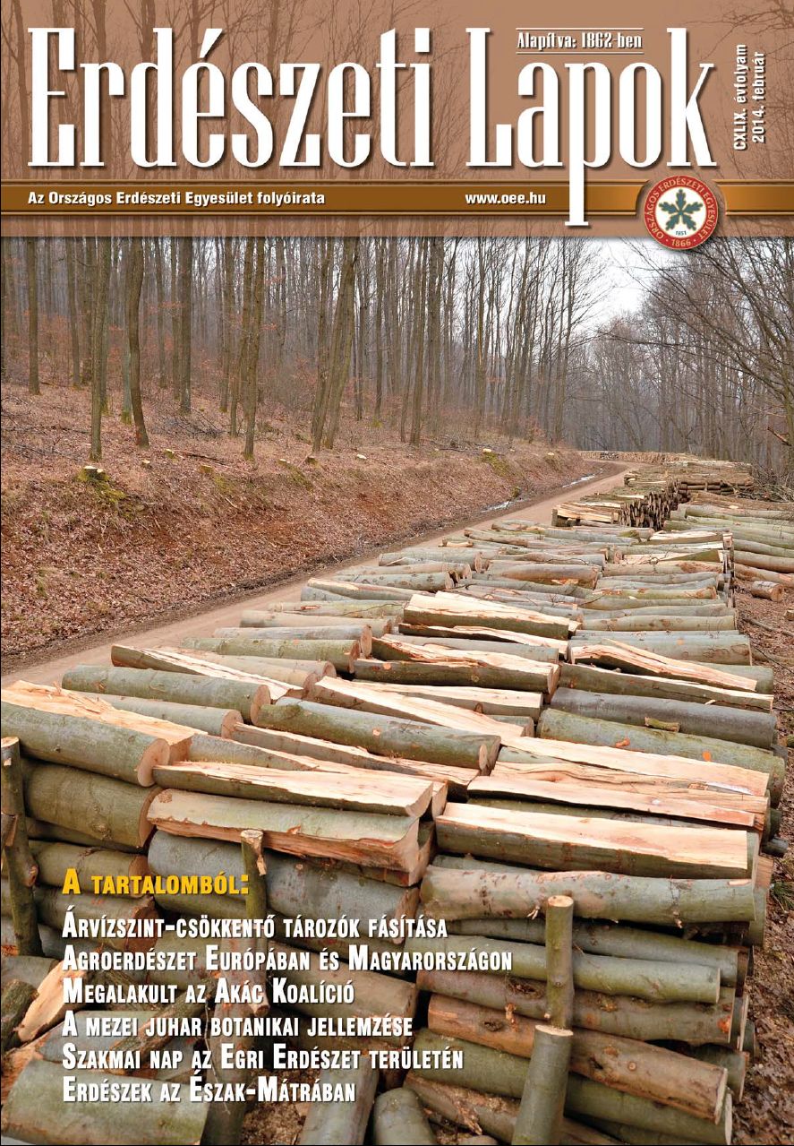Megjelent az Erdészeti Lapok 2014. évi februári lapszáma