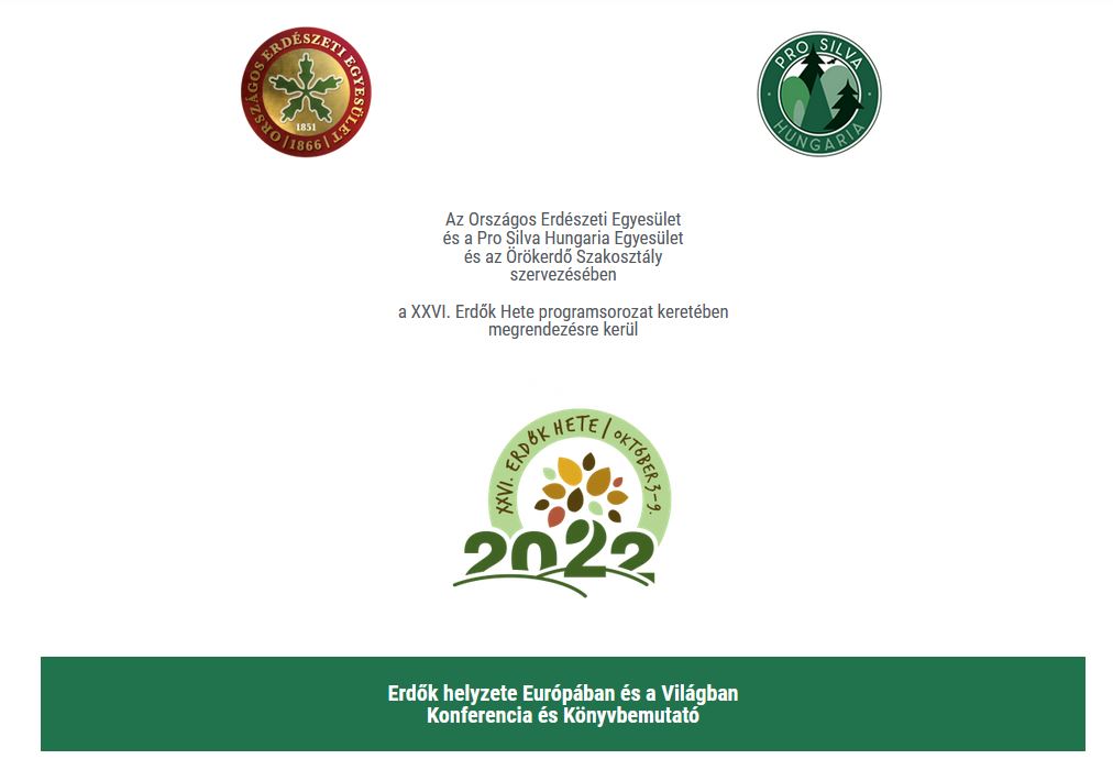 Erdők helyzete Európában és a Világban - Konferencia és Könyvbemutató - akkreditált rendezvény